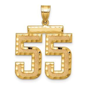 14k Yellow Gold, Varsity Collection, Large D/C Pendant Number 55